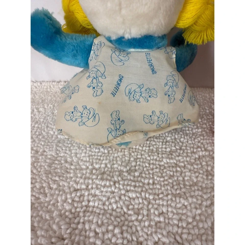 Vintage 1981 Peyo Smurfette & Papa‎ Smurf Plush Dolls 12